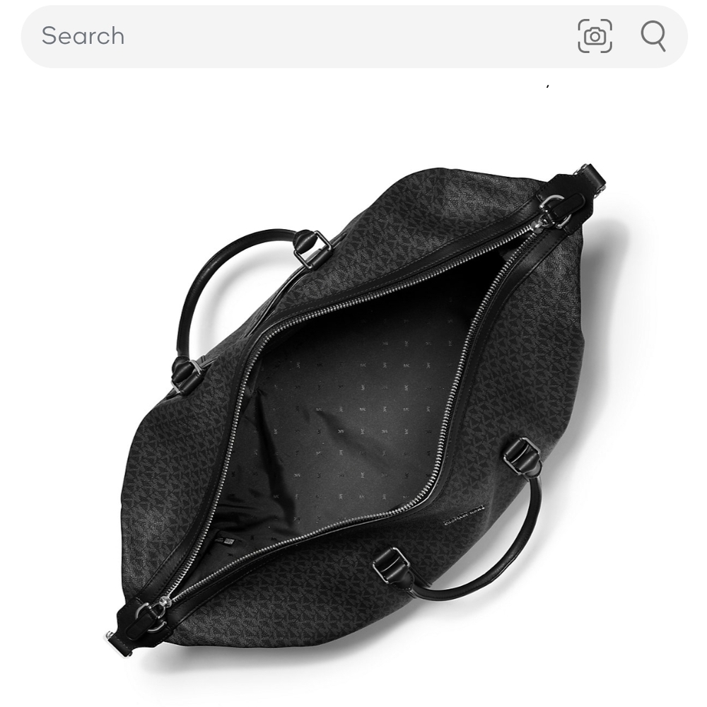 Michael Kors Hudson Logo Black Weekender Bag - Picture 16 of 16